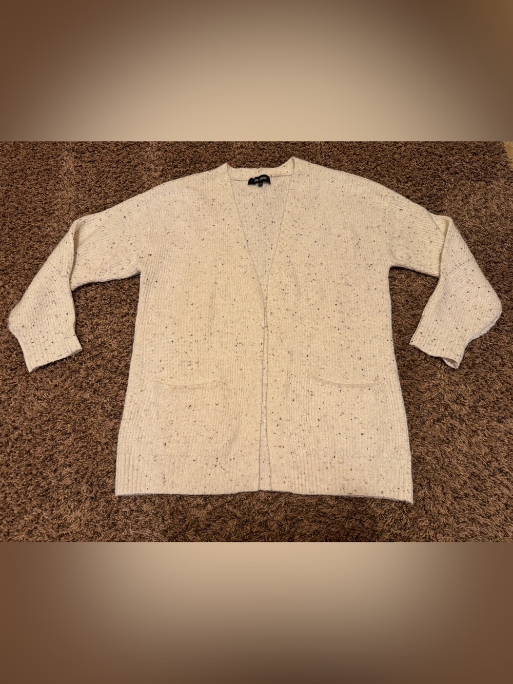 Chloe + Jasmine White Speckled Cardigan